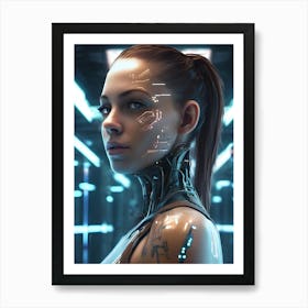 Futuristic Sci-Fi Woman Art Print