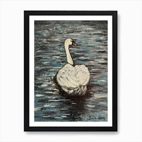 Swan on the Lake Art Print