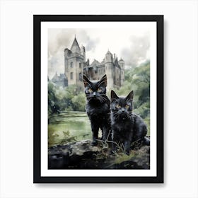 Irish Cats in Watercolor 11 Art Print