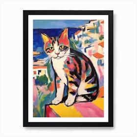 Painting Of A Cat In Hurghada Egypt 1 Art Print