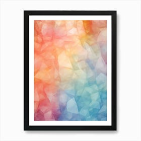 Colourful Abstract Geometric Polygons 8 Art Print