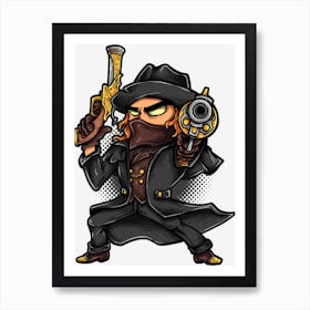 Gangster With A Gun Art Print