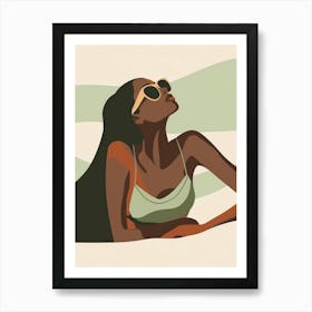 Afro-American Woman In Sunglasses 8 Art Print