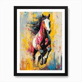 Horse Running Art Print