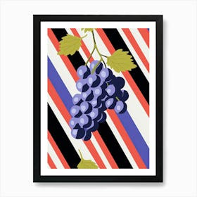 Grapes Fruit Summer Illustration 2 Art Print