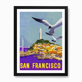 San Francisco Seagulls, California, USA Art Print