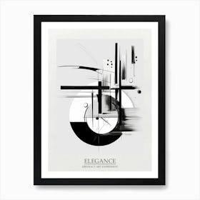 Elegance Abstract Black And White 8 Poster Art Print