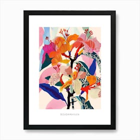 Colourful Flower Illustration Poster Bougainvillea 4 Art Print