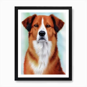 Finnish Spitz 2 Watercolour Dog Art Print