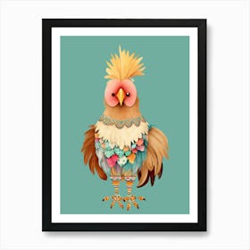 Colorful Chicken Art Print