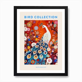 White Peacock Painting 4 Poster Art Print