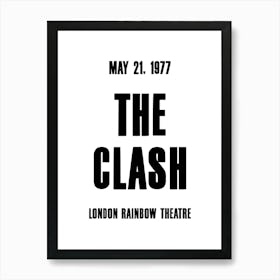 The Clash 1977 Concert Poster Art Print