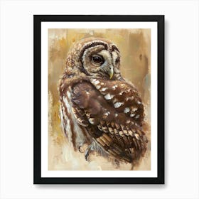 Spotted Owl Painting 1 Art Print
