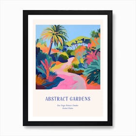 Colourful Gardens San Diego Botanic Garden Usa 4 Blue Poster Art Print