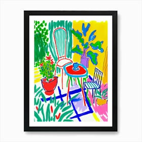 Illustration Of A Garden Art Print