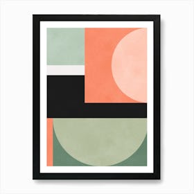 Geometry and boho colors 2 Art Print