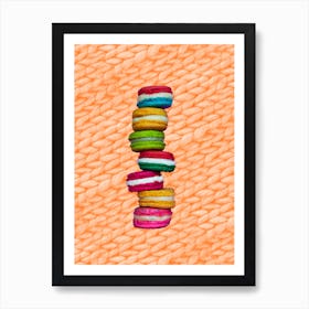 Sweet knits - Macaron Peach Art Print