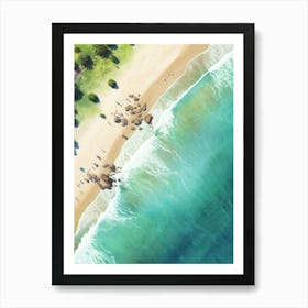 Beautiful Aerial View Of A Beach Art Print