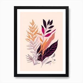 Licorice Spices And Herbs Minimal Line Drawing 1 Art Print