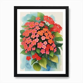 Red Geraniums Art Print