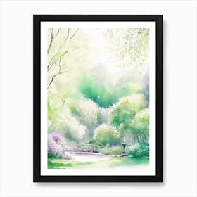 Central Park Conservatory Garden, 2, Usa Pastel Watercolour Art Print