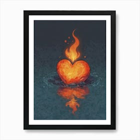 Heart Of Fire 68 Art Print