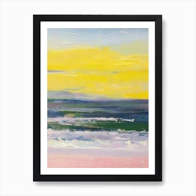 Barafundle Bay Beach, Pembrokeshire, Wales Bright Abstract Art Print