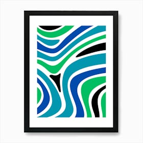 Abstract Wave Pattern 2 Art Print