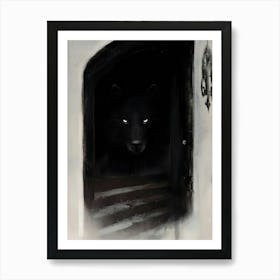 Wolf In The Doorway Art Print