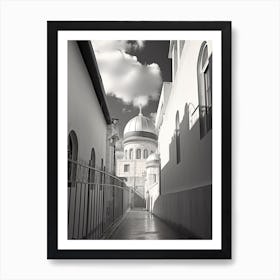 Nazareth, Israel, Photography In Black And White 4 Art Print