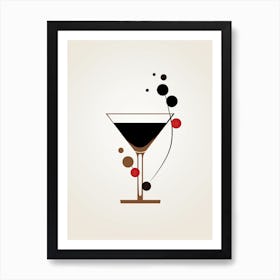 Mid Century Modern Espresso Martini Floral Infusion Cocktail 5 Art Print