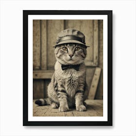 Cat In A Hat 9 Art Print