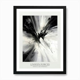 Unseen Forces Abstract Black And White 8 Poster Art Print