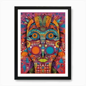 Psychedelic Face Art Print