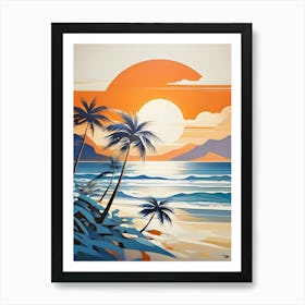 Sunset At The Beach 42 Art Print