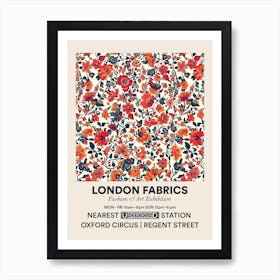 Poster Lily Lane London Fabrics Floral Pattern 8 Art Print