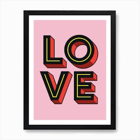 Love Pink - Cute Pink Quote Wall Art Poster Print Poster