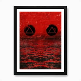 Red Triangles Art Print