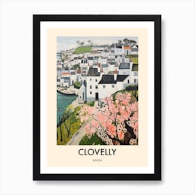 Clovelly (Devon) Painting 2 Travel Poster Art Print