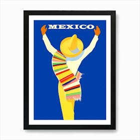 Mexico, Vintage Travel Poster Art Print