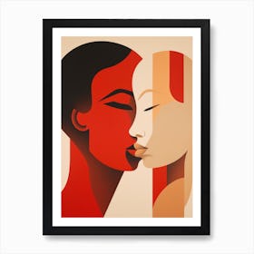 Two Women Kissing 3 Art Print