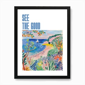 See The Good Poster Seaside Painting Matisse Style 5 Art Print