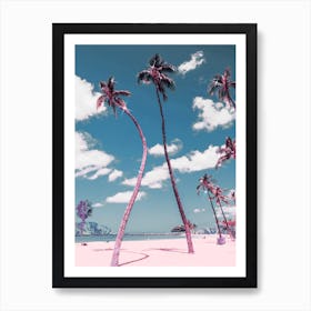 Sparkly Palm Vibes Art Print