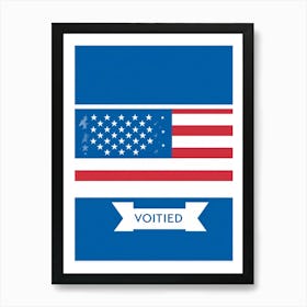 An Illustration Capturing A Vivid Symbol Of Solidarity And Unity An American Emblem Composed Of Pat (3) Art Print