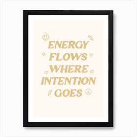 Tan Energy Flows Print Art Print