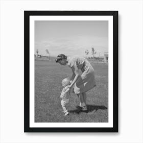 Untitled Photo, Possibly Related To Farm Worker S Wife Teaches Her Baby Girl To Walk A The Fsa (Farm Security Art Print