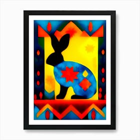 Rabbit In bold colors, 1460 Art Print