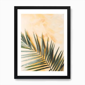 Green and Yellow Leaf Art Print