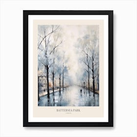 Winter City Park Poster Battersea Park London 3 Art Print