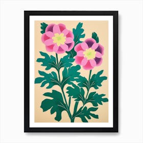 Cut Out Style Flower Art Delphinium 2 Art Print